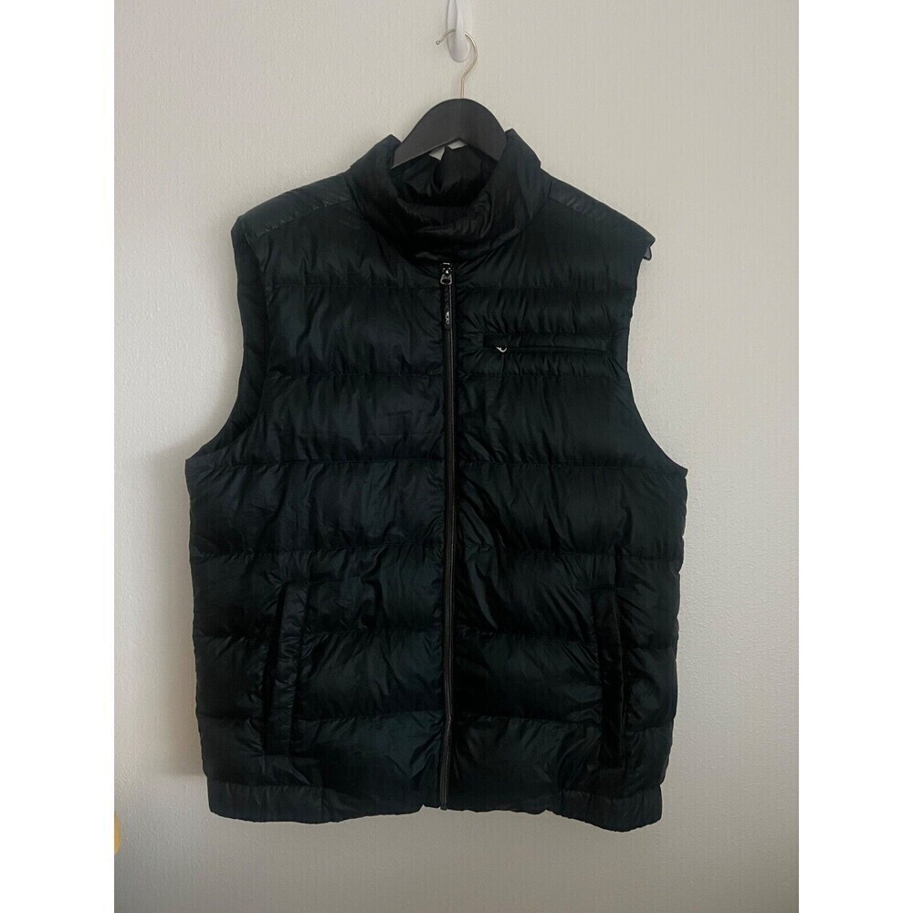 Tumi Pax Vest Puffer Dark Green Mens L Full Zip Packable Down Quilted Insulated